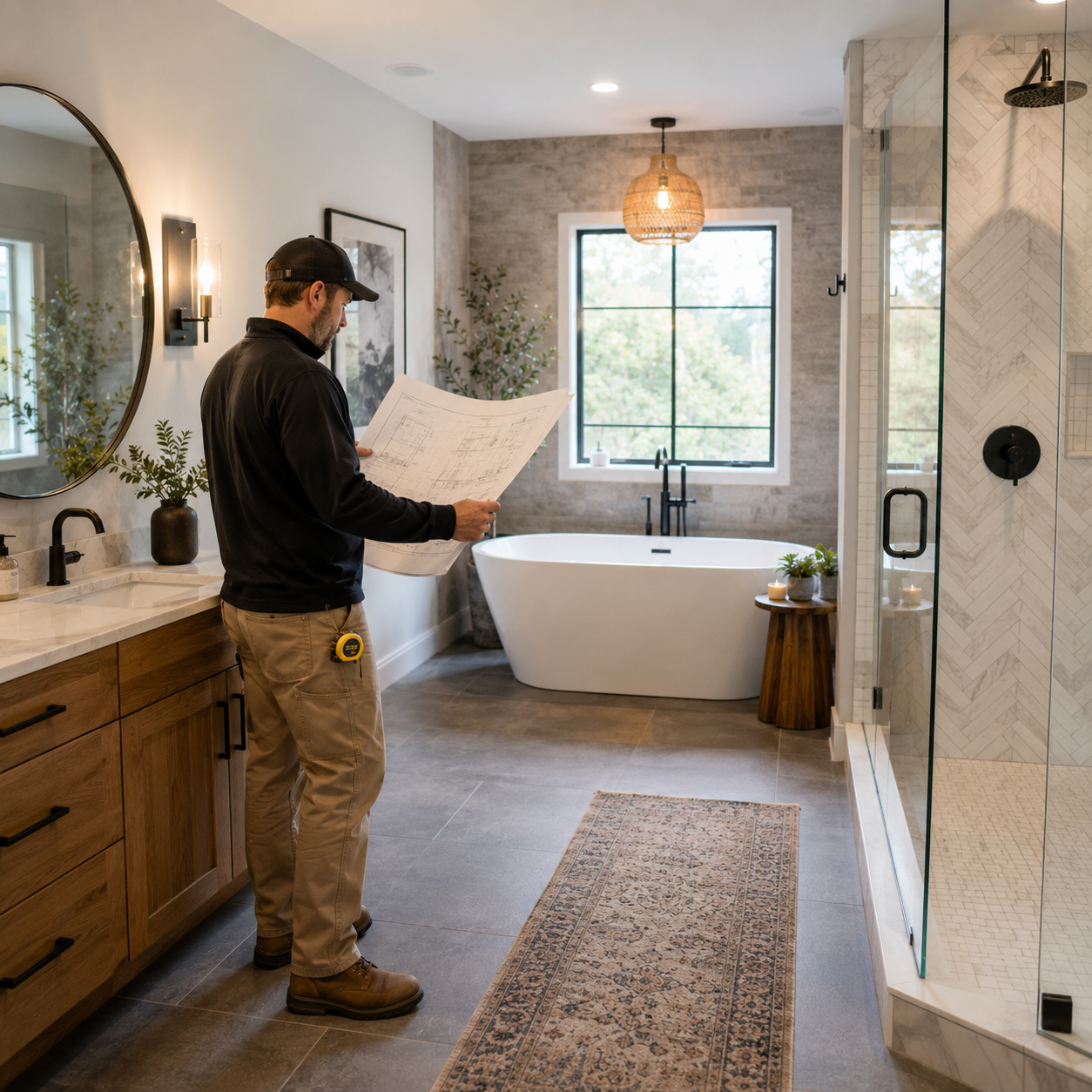 Happy remodeling contractor